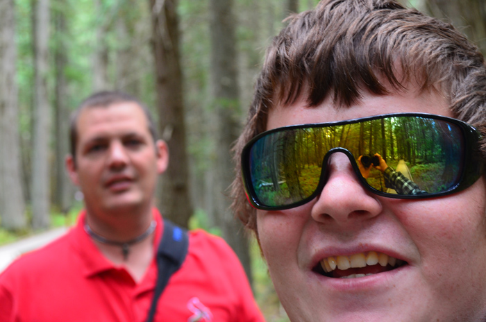 Mike and Matt on trip to Montana to deliver a 10k statue to Phil Jackson August 2012