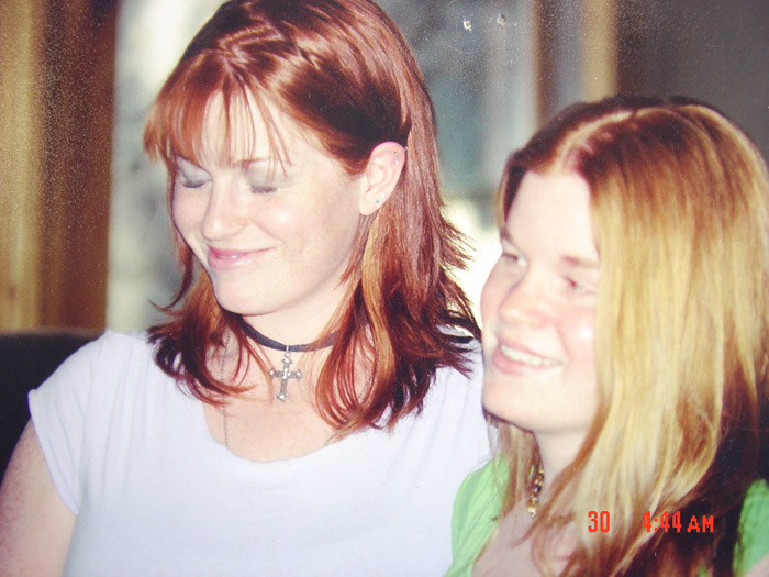 Next to her big sister. ~2005
