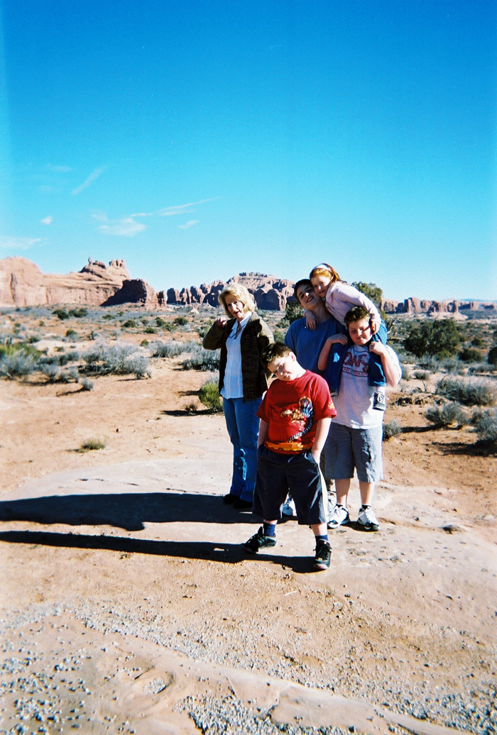 Posing for the camera at Zion Ponderosa. ~2005