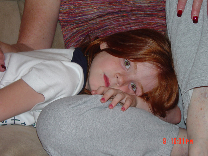 Laying on Mom