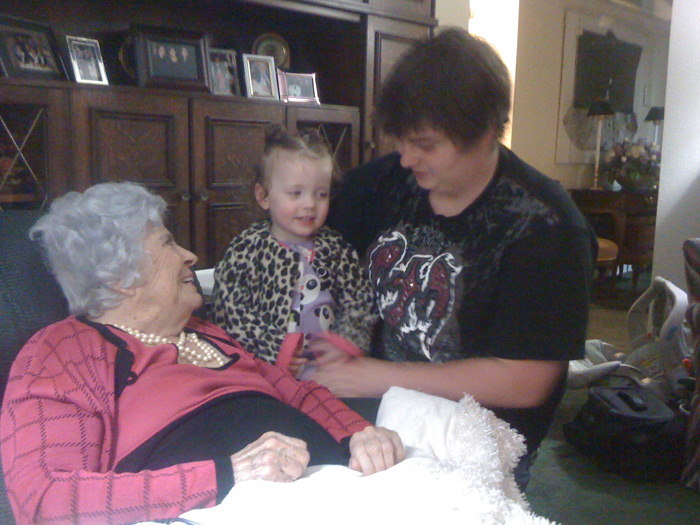 Visting Grandma Lucy ~2010