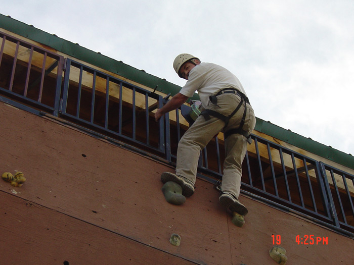 Dad - top of rock wall - Zion Ponderosa ~2005